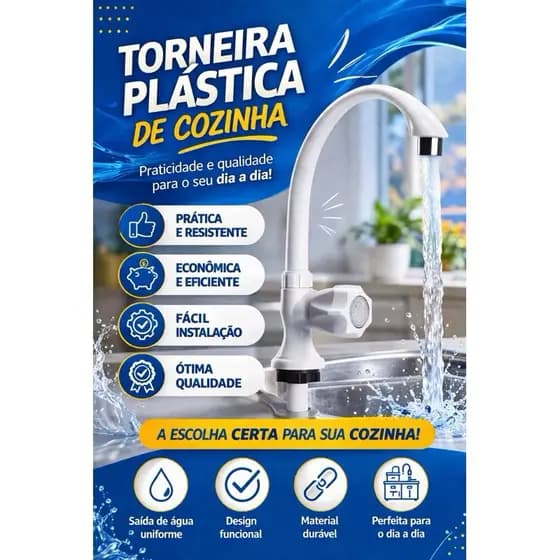 Torneira alta qualidade modelo parede e bancada compatível 1/2