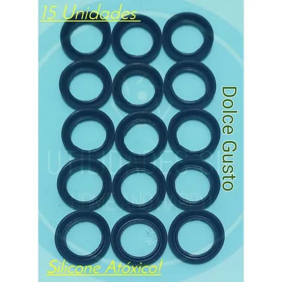 Kit 15 peças novo Vedação Silicone Borracha Gaxeta Retentor Anel Cafeteira Dolce Gusto.