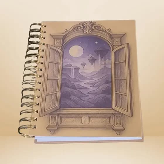 Caderno de Desenho Scrapbook A5 - Papel Premium 180g - Desenhos e Colagens