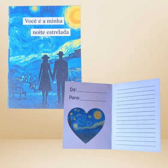 Você é a Minha Noite Estrelada – Cartão de Amor Inesquecível