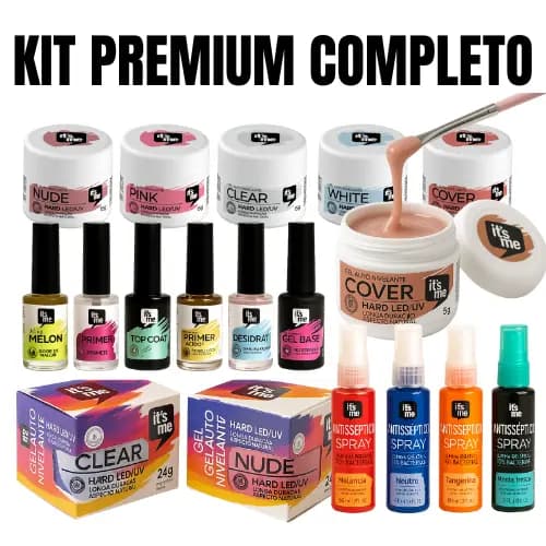 Kit Preparadores Unhas Gel Acrigel Profissional Completo Primer Desidratador Prep Spray Alta Fixação