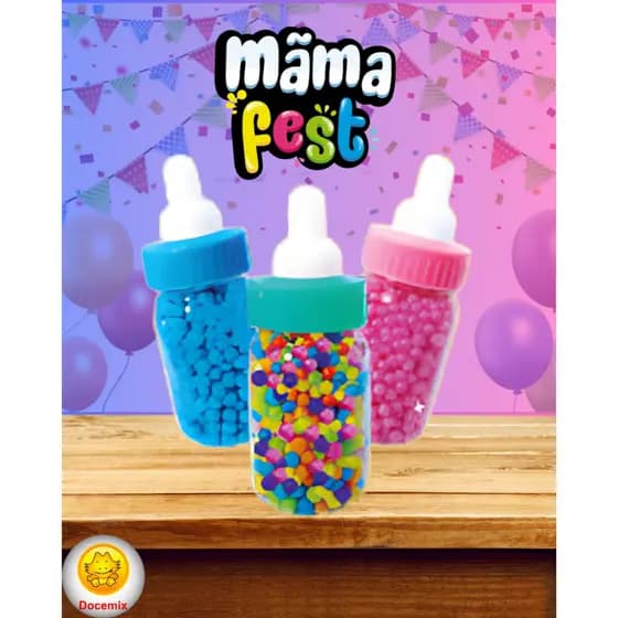 Lembrancinha Pronta Mamadeira com Confeitos Mãma Fest - 45g