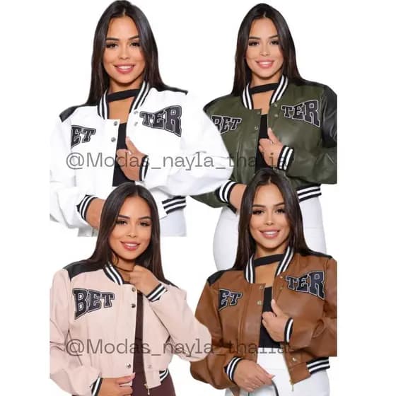 Jaqueta Feminina Cropped courinho Better estilo sofisticado M e G