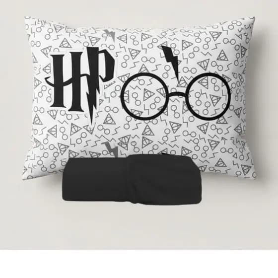 JOGO DE LENÇOL SOLTEIRO HARRY POTTER ELASTICO TRAVESSEIRO FRONHA