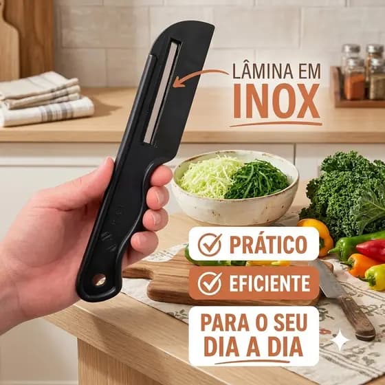 Pelasti Fatiador de Legumes e verduras Aço Inox cores Verde Amarelo Preto Azul Rosa