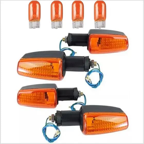 Kit 2 ou 4 Pisca Seta Cg Titan Fan 125 150 2000 2001 2002 2003 2004 2005 2006 a 2008 Cristal Fumê Amarelo