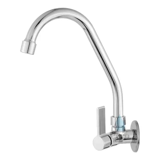 Torneira de Cozinha Parede Bica Móvel Metal 1/4 De Volta