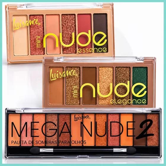 Paleta de Sombras Luisance Mini Nude Essence Elegance Mega Nude 2 Matte 3D Vegana