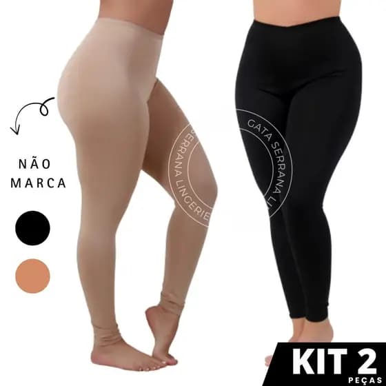 Kit 2 Calça Anagua Segunda Pele Invisivel no Corpo Não Marca Efeito Zero Transparencia Thalia