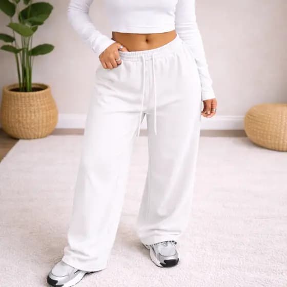 Calça Unissex Baggy de Moletom Cargo Streetwear Exclusiva clean HipHop premium Wide Leg Confortável Básica Lisa neutra