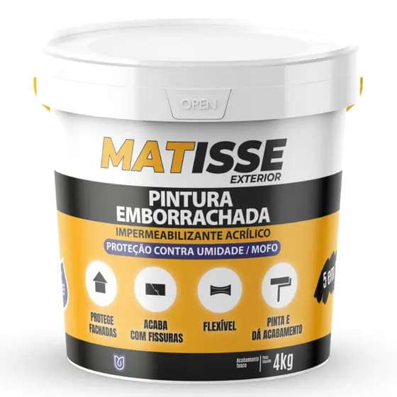 Tinta Emborrachada Impermeabilizante para Paredes infiltraçoes umidade 4kg