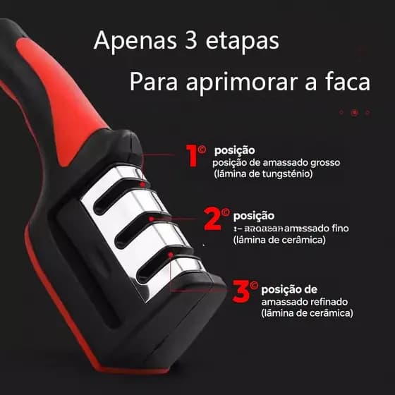 Kit 3 Amolador De Facas Profissional Promoção Amolador Afiador De Facas Em Aço Inox Afiadores Q9