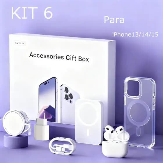 Kit Carregador iPhone 20W PD com Power Bank 5000mAh e Caixa de Presente – Acessórios Elegantes P2