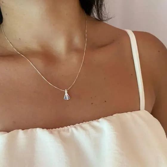 Colar Nossa Senhora Aparecida - Folheado a Ouro 18k