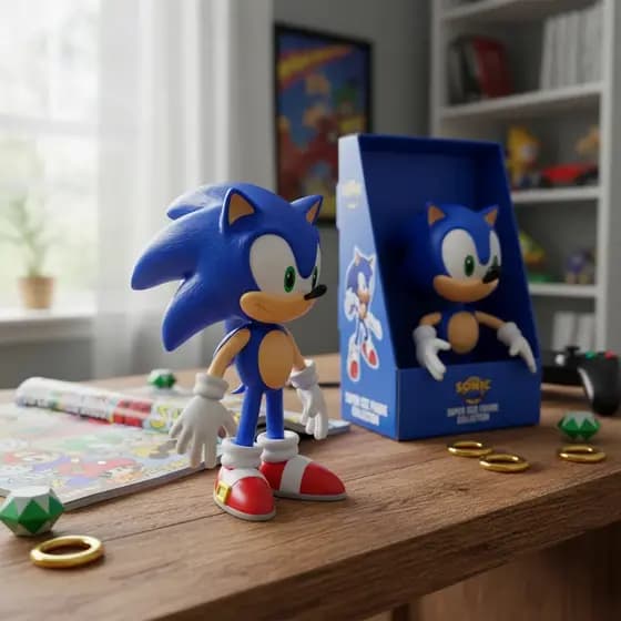 Brinquedo Boneco Sonic Super Mario Bros 25cm Caixa Presente
