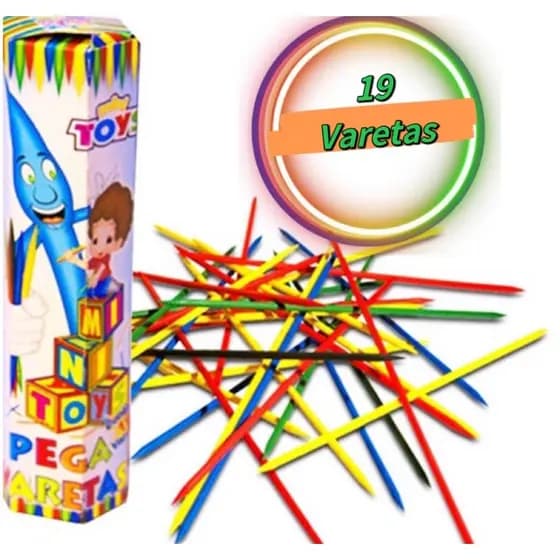 5/10 Jogo Pega Vareta com 19 varetas de plástico brinquedo Infantil lembrancinha prenda festa