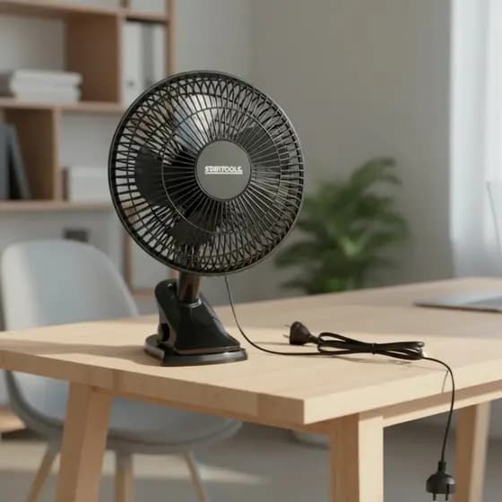 Ventilador De Mesa Portátil 220v ou 127v 33cm Com Oscilação 60hz Preta Branco ou Cinza Sortido