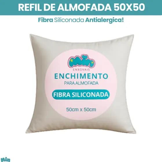 Enchimento Almofada Refil 50x50 Silicone Antialergico Com 1 Unidade
