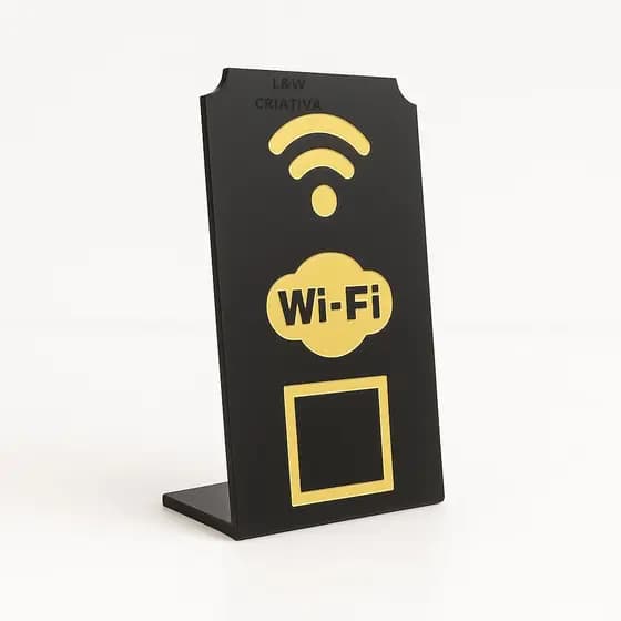 Placa Display Wi-Fi, QR CODE para Mesa e balcão