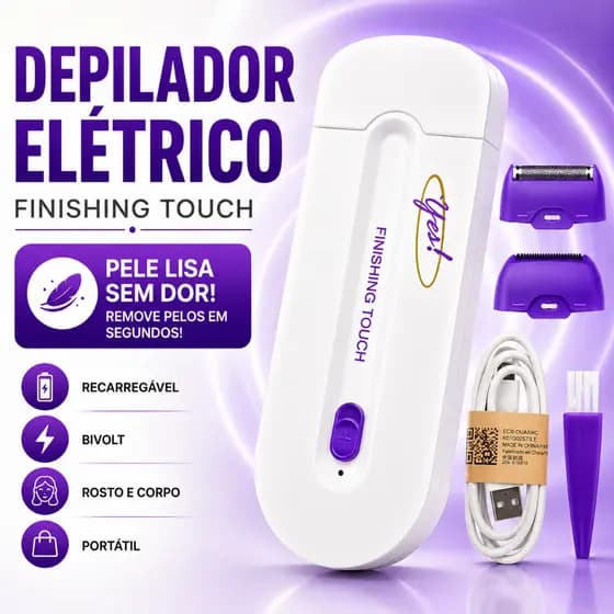 Depilador Elétrico Removedor de Pelos Bivolt Recarregável Feminino Rosto e Corpo Portátil Indolor