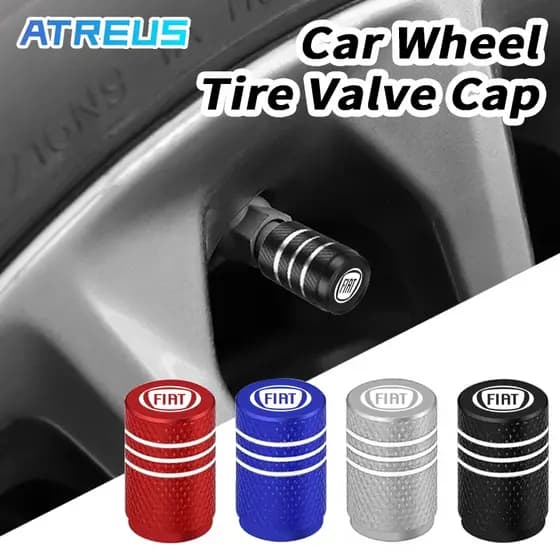 4 Pcs Fiat Tampas Da Válvula Do Pneu De Carro Peças De Metal Automotivo Carro Acessórios Para Fiat Uno Toro 500 Bravo Punto Palio Argo Stilo Strada Mobi