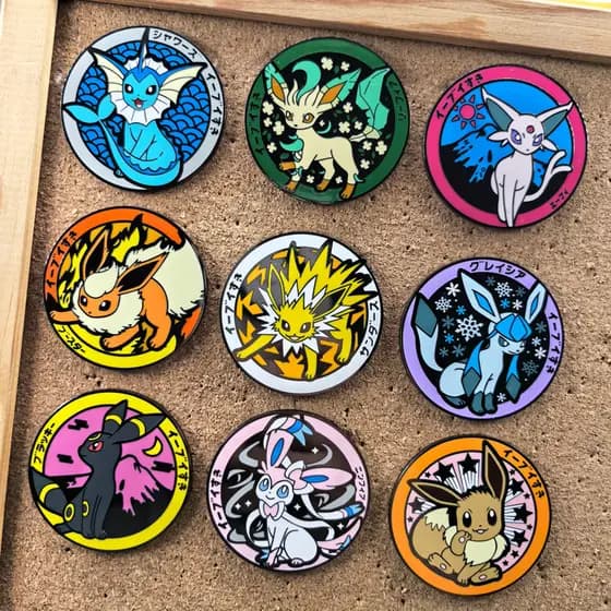 9 Pçs/Set Fantasia Elf Anime Esmalte Pin Japonês Merch Metal Badge