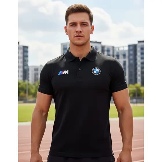 Camiseta Polo Bmw M-power Masculina Esportiva