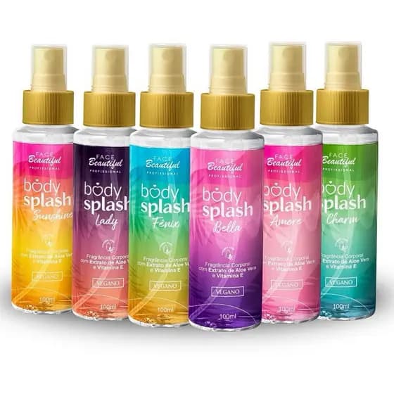 Kit Body Splash Fragrância que Exala Face Beautiful 100ml