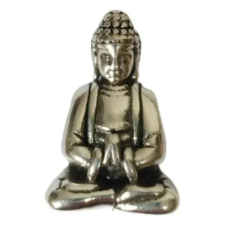 Berloque Pingente Prata Pendente Charme Compatível Pulseira Buda Budista Espiritual Luz Mini Amuleto