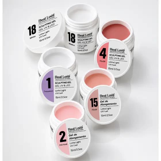 Gel De Modelagem Real Love 15ml - Gel De Alongamento - Gel Construtor - Unha Em Gel