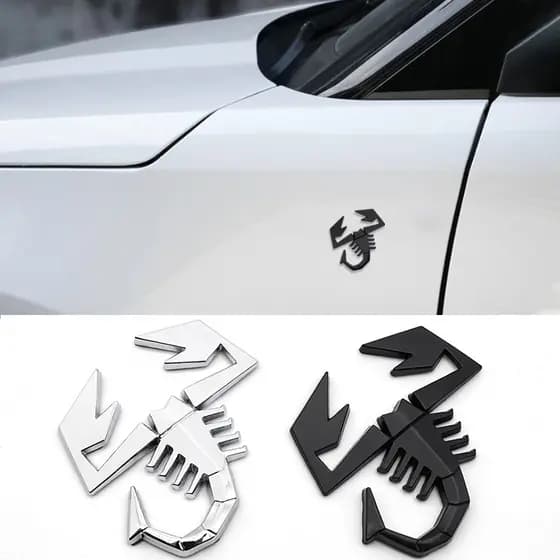 Alloy Novo Adesivo De Proteção 3D Em Forma De Escorpião Crachá Emblema Traseiro Para FIAT ABARTH TC Boano Simca Berlinetta Alfa Romeo