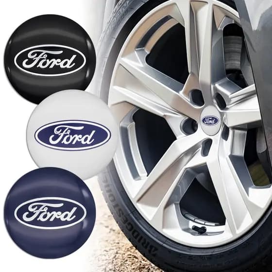 56mm 4pçs Capa Do Centro De Pneus Carro Tampa Da Aro Modificada 3D Decalques De Adesivos Para Ford MK Fiesta Focus Mondeo Kuga Explorer Mustang F-150 ESCORT Acessórios