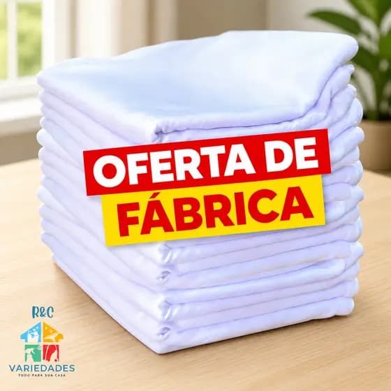 10 PANOS DE Prato BRANCO PÉ DE GALINHA O Legitimo KIT C/10 PEÇAS Com Bainha