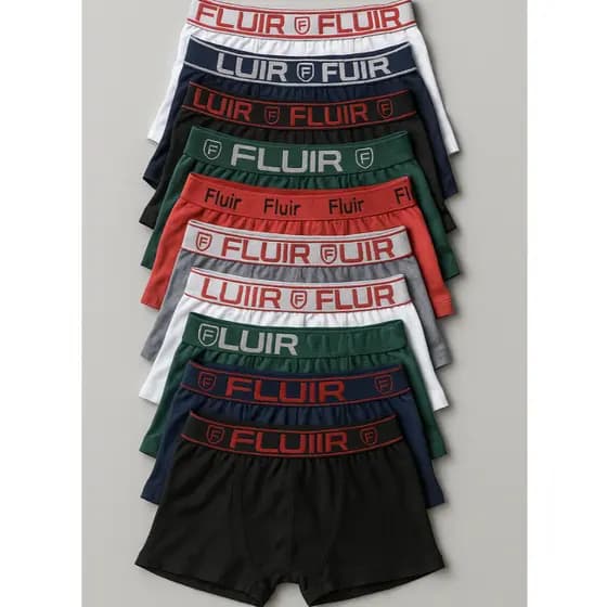 Kit 10 ou 5 Cuecas Boxer Infantil Cotton Algodão Original