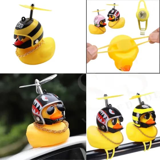 Patinho Jack Da Zueira Com Led Acessório e Decoração Moto Bike Pato De Borracha