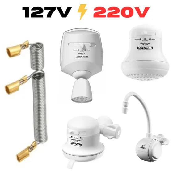 Resistência Chuveiro Lorenzetti Maxi Ducha Bello Banho Relax Torneira Elétrica 4500w 5500w 220v 127v