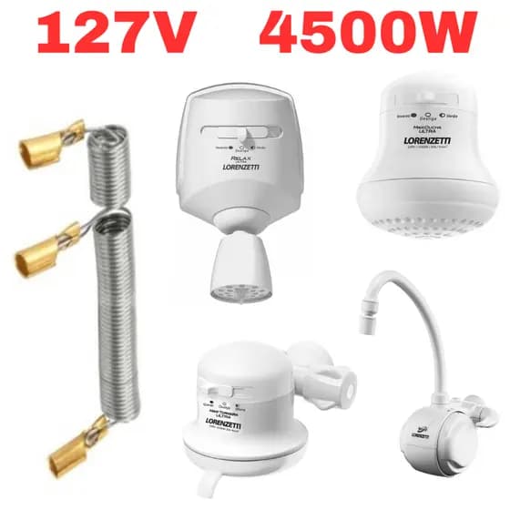 Resistência Para Chuveiro Lorenzetti 4500w 127v Maxi Ducha Bello Banho Relax Torneira Elétrica