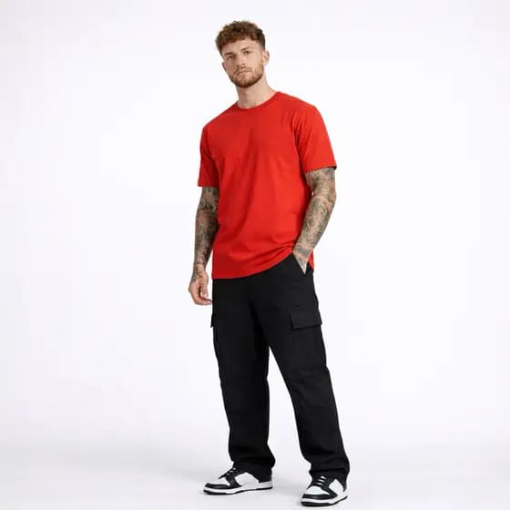 Calça Cargo Jeans Estonada Streetwear