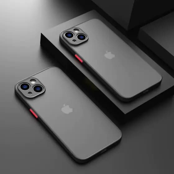 Capa Capinha Anti Impacto Preta Translúcida Com Proteção de Câmera Compatível Com iPhone 13, 13 Pro, 13 Pro Max