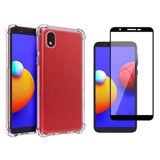 Capa Capinha para Galaxy A01 Core + Película de Vidro Temperado 3D Premium