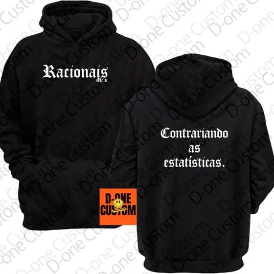Moletom Blusa De Frio Racionais Contrariando As Estatísticas Grupo Rappers Capitulo 4 Versículo 3