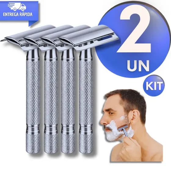 Aparelho Barbear Luxo Metal Barba Retrô Barbeador Salão Barbearia Domestico Profissional