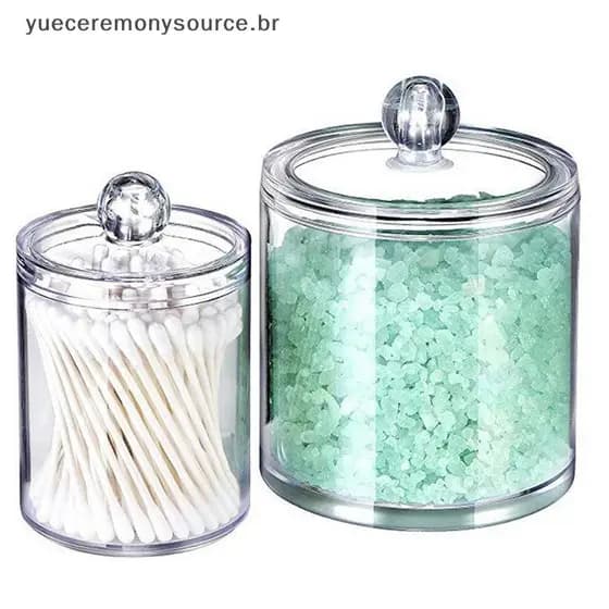 # yuece Almofada De Algodão Acrílico Transparente Suporte Para Botões De Orelha Organizador De Maquiagem Cosmética Frasc