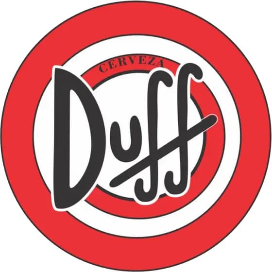 Adesivo Circular Logo Cerveja Duff Beer para Carro Moto Caminhão stickers