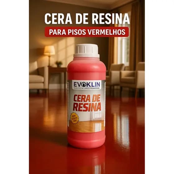 Cera De Resina Para Piso Vermelho Brilho Intenso E Proteção 1 Ou 5 Litros