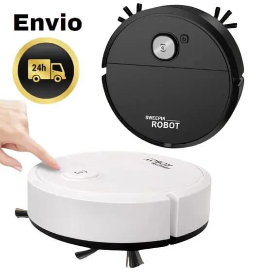 Robô Varredora/Aspirador De Pó 1200PA Automática 3 Em 1 Limpeza Doméstica Robótico Inteligente