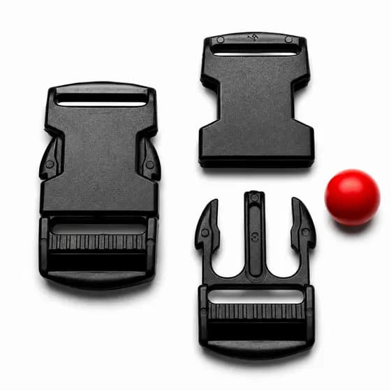 Fecho Engate Rápido 25mm Preto Kit 2 Peças Para Mochila Bolsa Coleira Alça