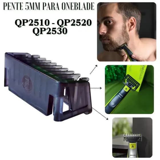 Pente 5 mm Para Aparadores Oneblade One Blade Qp2510, Qp2520 Original
