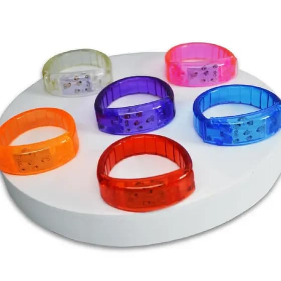 Kit 6 Pulseiras De Festa Led Bracelete Balada Rave Casamento