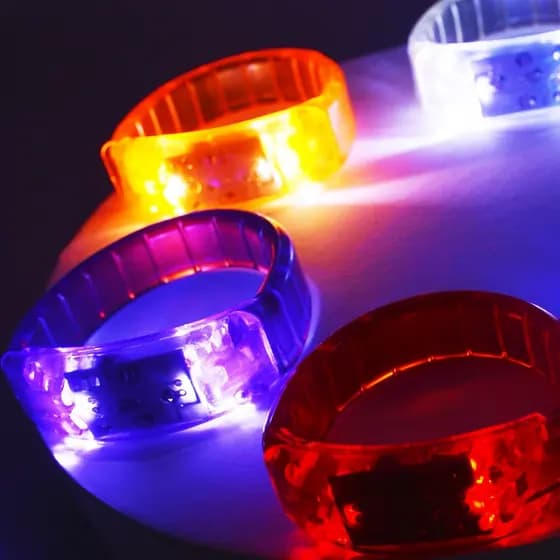 Pulseiras LED Neon Bracelete Festa Balada Rave Casamento Show Evento Luminoso Colorido Kit
